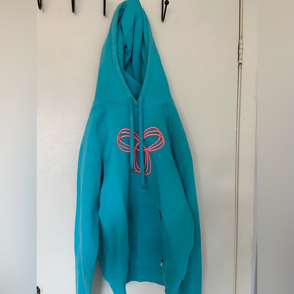 Girls TNA blue hoodie size small , one small Stain on arm but not much! - Picture 2 of 5